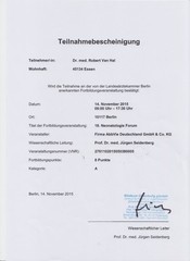 Teilnahmebescheinigung Neonatologie Forum